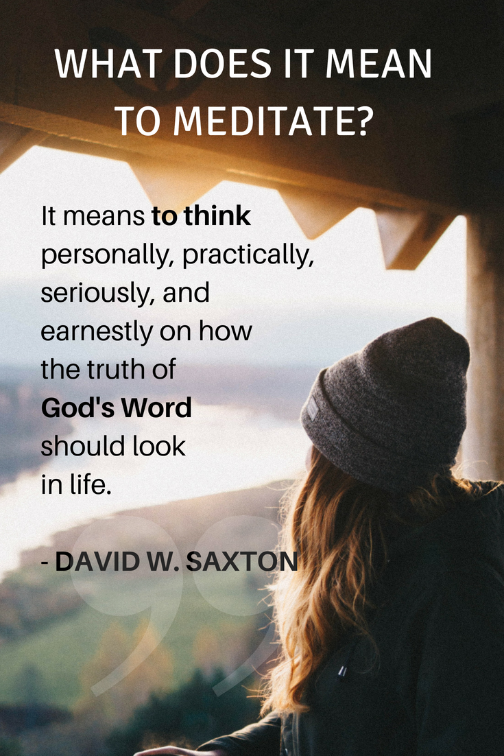what is biblical meditation?